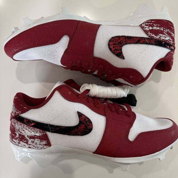 Men Nike Jordan 1 Low Alpha Menace 4 Oklahoma Football Cleat HF5589-106 Size 14 main image 8